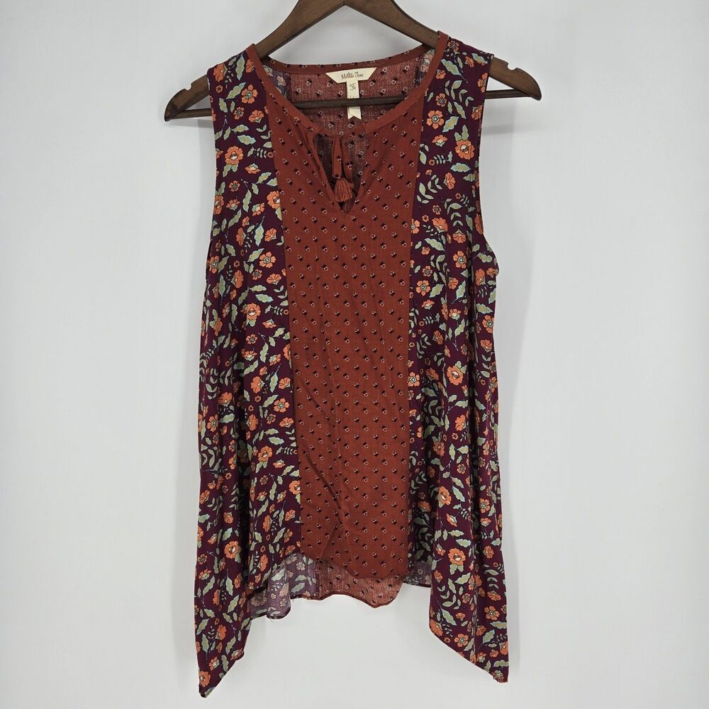 Matilda Jane Teach Me Tunic Swing Tank Top Medium Boho Shabby Chic